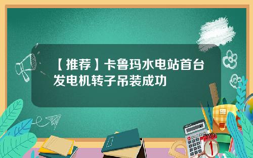 【推荐】卡鲁玛水电站首台发电机转子吊装成功