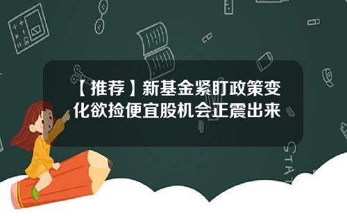 【推荐】新基金紧盯政策变化欲捡便宜股机会正震出来