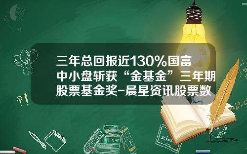 三年总回报近130%国富中小盘斩获“金基金”三年期股票基金奖-晨星资讯股票数据分析