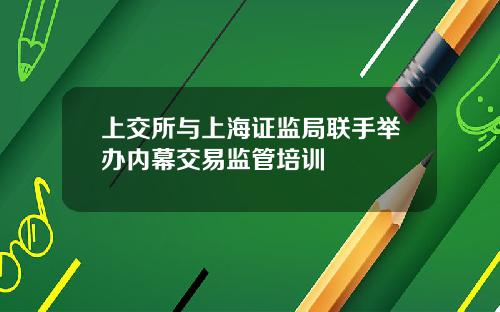 上交所与上海证监局联手举办内幕交易监管培训