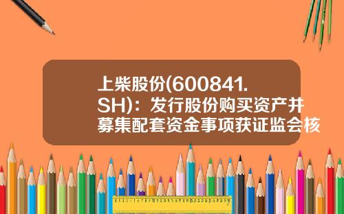 上柴股份(600841.SH)：发行股份购买资产并募集配套资金事项获证监会核准批复-上海柴油机股份有限公司公司网站