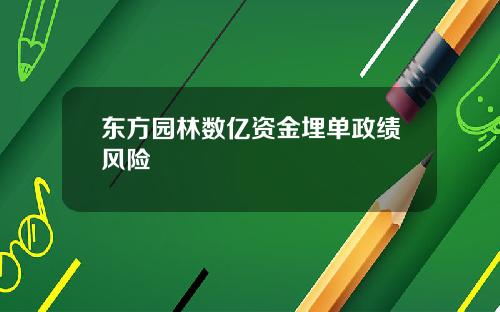 东方园林数亿资金埋单政绩风险