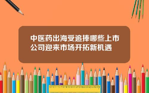 中医药出海受追捧哪些上市公司迎来市场开拓新机遇