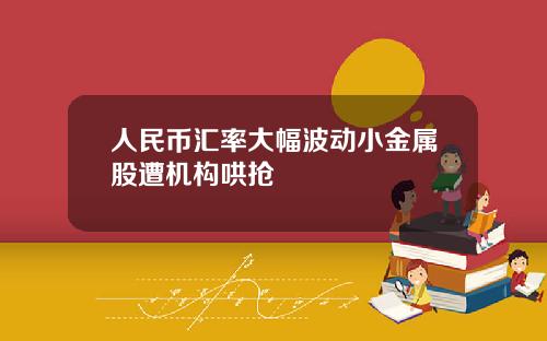 人民币汇率大幅波动小金属股遭机构哄抢