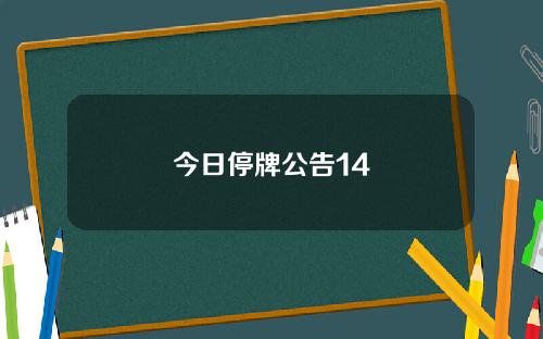 今日停牌公告14