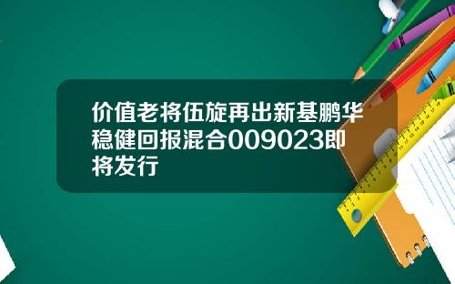 价值老将伍旋再出新基鹏华稳健回报混合009023即将发行