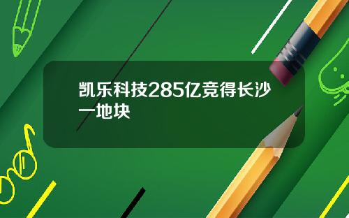 凯乐科技285亿竞得长沙一地块