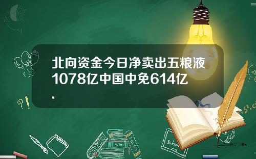 北向资金今日净卖出五粮液1078亿中国中免614亿.