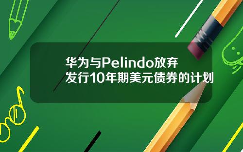 华为与Pelindo放弃发行10年期美元债券的计划