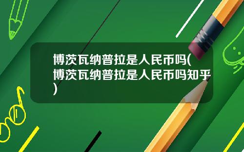 博茨瓦纳普拉是人民币吗(博茨瓦纳普拉是人民币吗知乎)