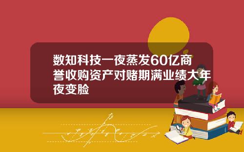 数知科技一夜蒸发60亿商誉收购资产对赌期满业绩大年夜变脸