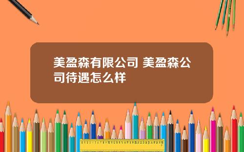 美盈森有限公司 美盈森公司待遇怎么样