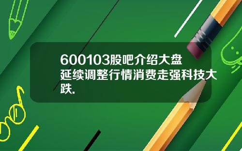 600103股吧介绍大盘延续调整行情消费走强科技大跌.