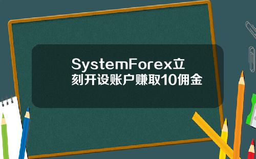 SystemForex立刻开设账户赚取10佣金