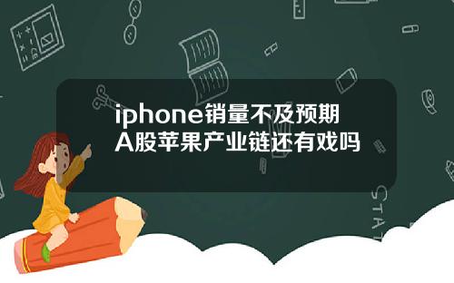 iphone销量不及预期A股苹果产业链还有戏吗