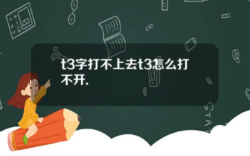 t3字打不上去t3怎么打不开.