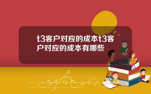 t3客户对应的成本t3客户对应的成本有哪些