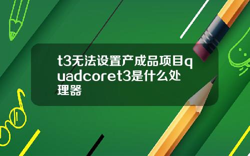 t3无法设置产成品项目quadcoret3是什么处理器