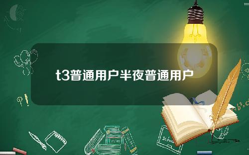 t3普通用户半夜普通用户