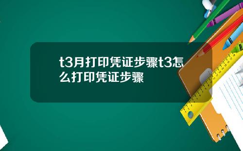 t3月打印凭证步骤t3怎么打印凭证步骤