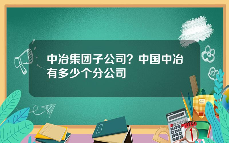 中冶集团子公司？中国中冶有多少个分公司