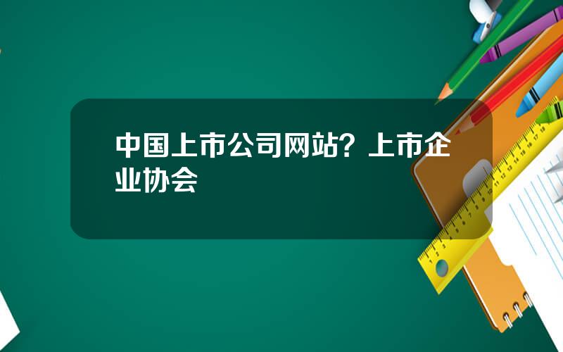 中国上市公司网站？上市企业协会