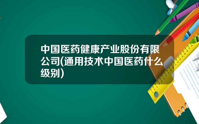 中国医药健康产业股份有限公司(通用技术中国医药什么级别)