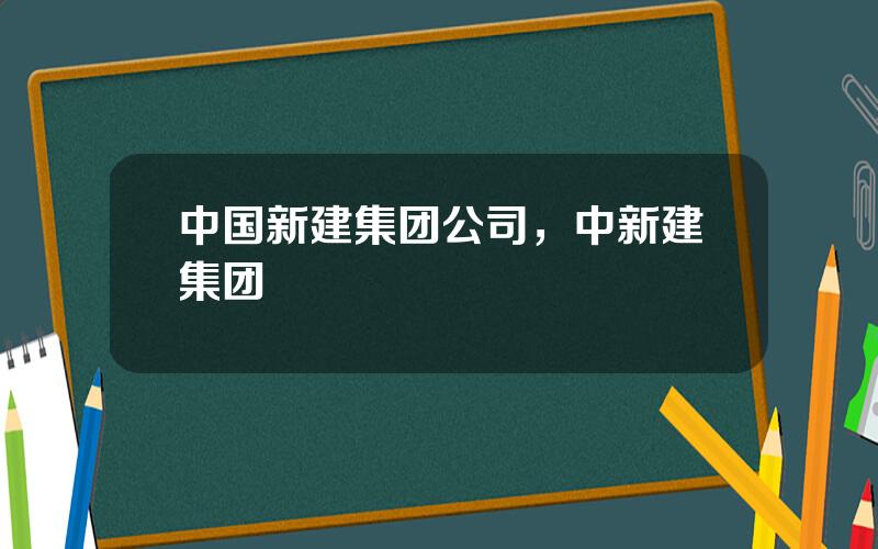 中国新建集团公司，中新建集团