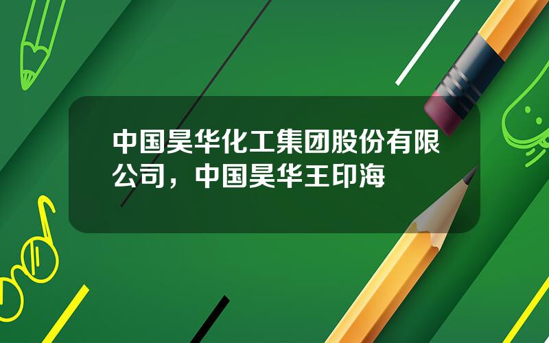 中国昊华化工集团股份有限公司，中国昊华王印海