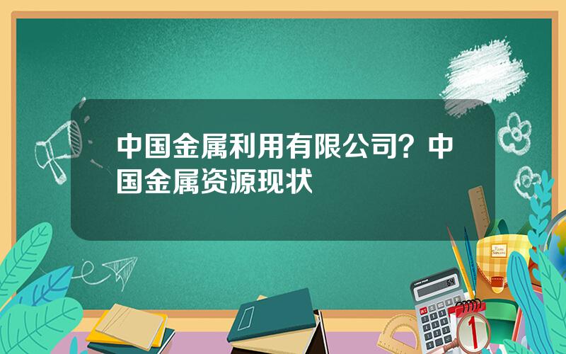 中国金属利用有限公司？中国金属资源现状