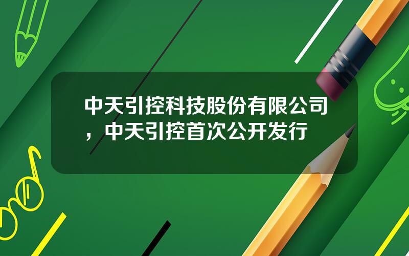 中天引控科技股份有限公司，中天引控首次公开发行