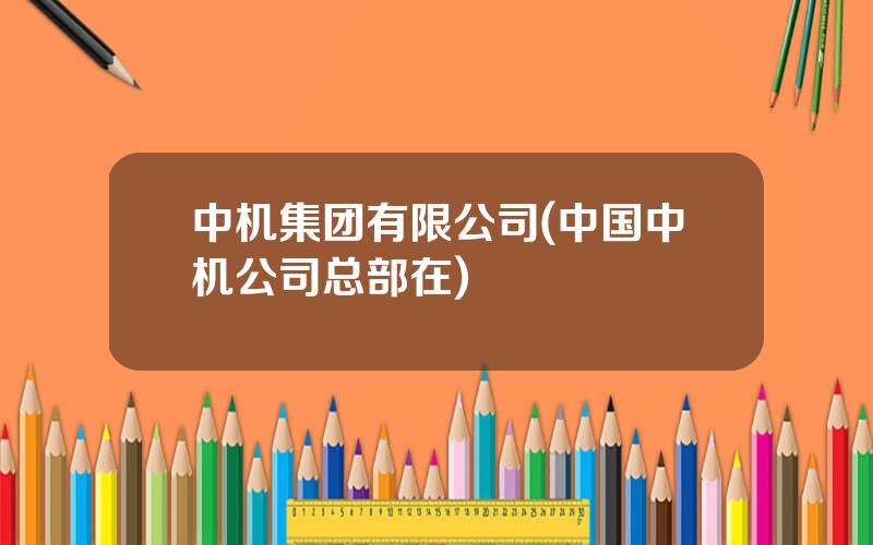 中机集团有限公司(中国中机公司总部在)