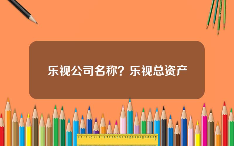 乐视公司名称？乐视总资产