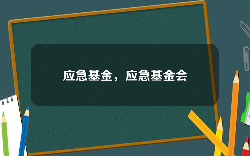 应急基金，应急基金会