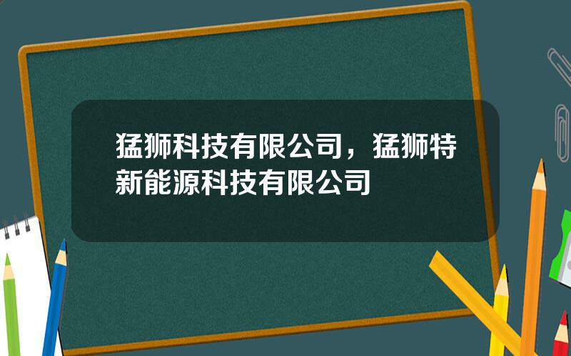 猛狮科技有限公司，猛狮特新能源科技有限公司